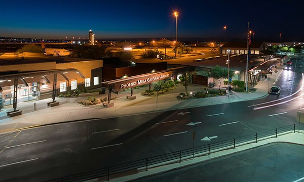 Entrance to Gateway Airport in Mesa AZ