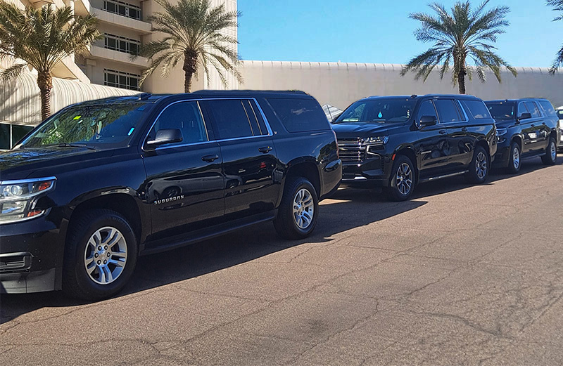 Group of SUV's by All Valley Transportation