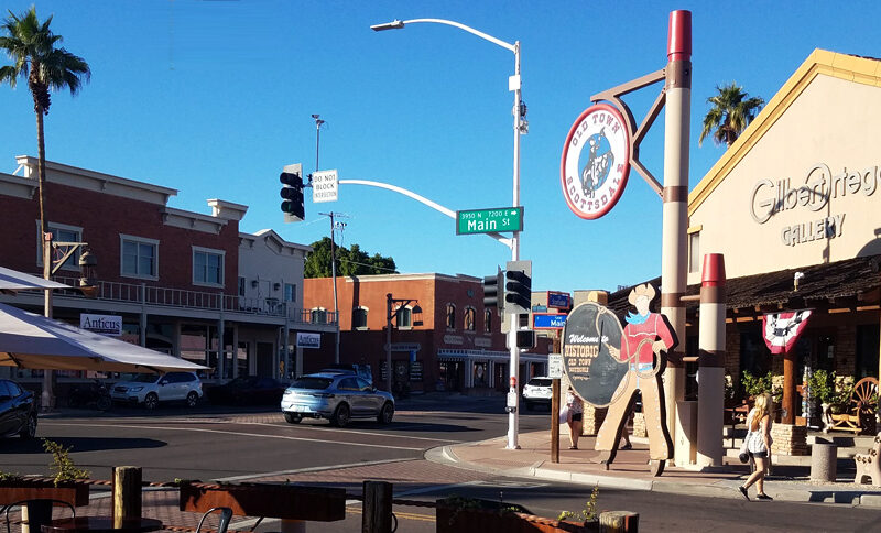 Intersection in Old Town Scottsdale
