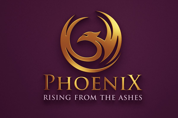 Mythical Symbol of Phoenix Rising from the Ashes