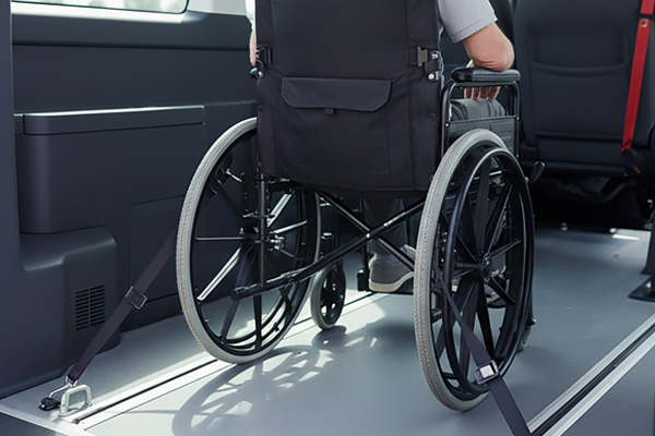 Safety Belts to Secure Wheelchair in Van Safety Belts to Secure Wheelchair in Van