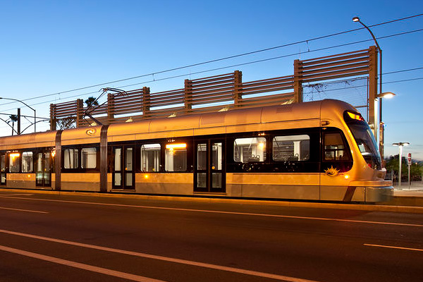 Valley Metro Light Rail in Mesa Arizona