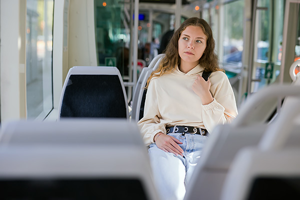 Women in City Transit Bus
